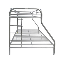 Neptune Silver Finish Twin/Full Bunk Bed