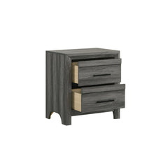 Clytemnestra Modern Style 2-Drawer Night stand Made with Wood in Gray