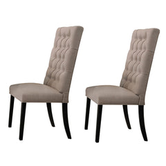Vista and Vintage Black Tufted Parson Chairs (Set of 2)