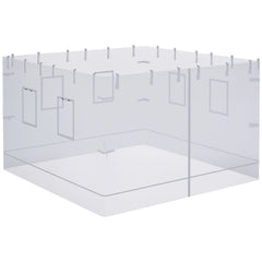 Canopy Screen Walls, Replacement Netting with 6 Service Windows and 1 Door, for 10' x 10' Canopy Tent, White