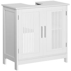 Under Sink Pedestal Storage Bathroom Cabinet, White