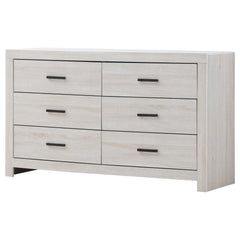 Agamemnon Coastal White 6-drawers Dresser