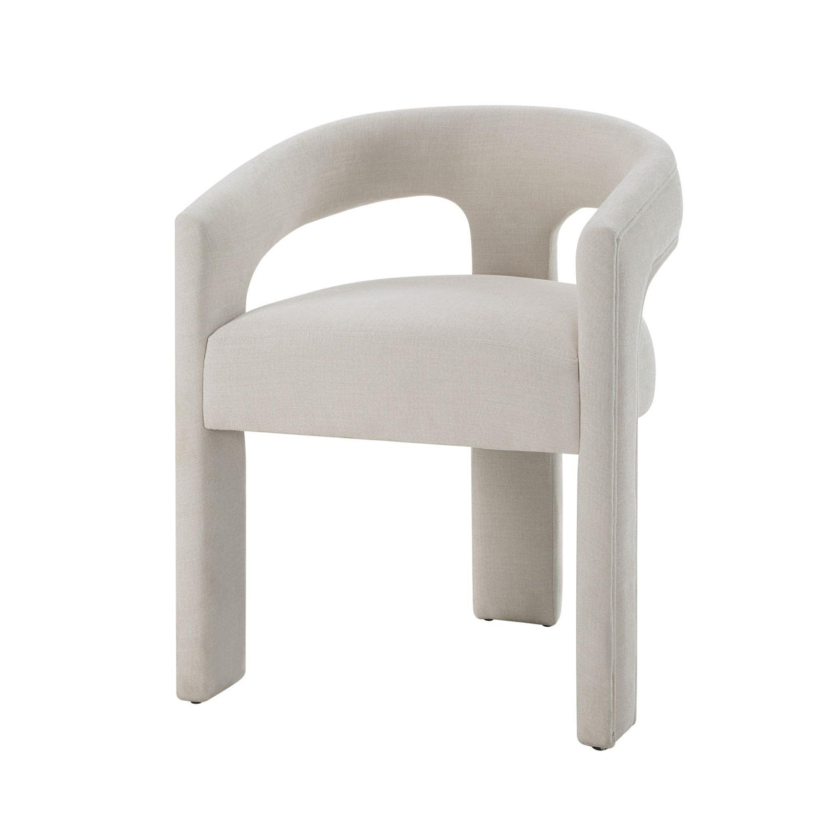 Demeter White Chenille Side Chair (Set of 2)