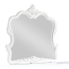 Sun Modern Style Mirror Made with Wood in Pearl White
