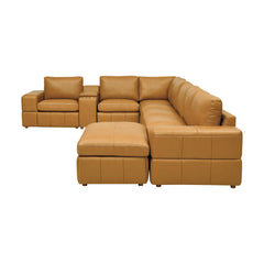 Large Arm Leather Match Upholstery Modular Sectional