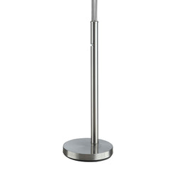 5 Arm Arched Floor Lamp, 84 Inch Chrome Metal Sleek Stem, Round Base