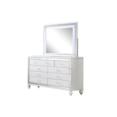 Utopia Mirror Framed LED Mirror Made With Wood in White Color