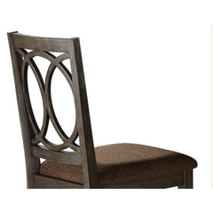 Supernova Brown Fabric & Espresso Finish Side Chair (Set of 2)