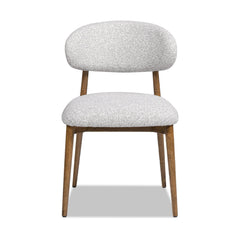 Priam 20.5" Modern Upholstered Dining Chair with Wood Frame, Salt & Pepper Boucle