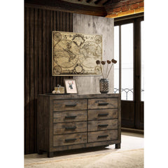 Sonata Rustic Golden Brown 8-drawer Dresser