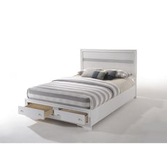 Asgard White Finish Queen Bed W/Storage
