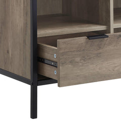 Neptune Rustic Oak & Black Finish TV Stand