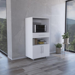 Perseus Pantry Cabinet with Microwave Stand, Multi-Functional with Drawer and 2-Door