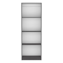 Bookcase with Spacious Tier-Shelving Design, Matt Gray / White