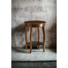 Elysium Walnut Finish Accent Table