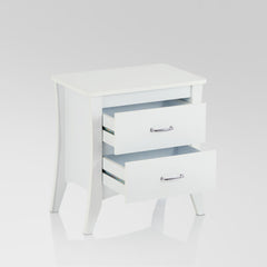 Aura White Finish Accent Table