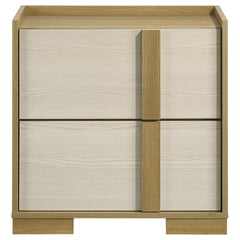 Quasar Natural 2-drawer Nightstand Bedside Table