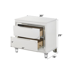 Cosmos Pearl White Finish Nightstand