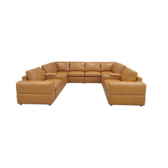 Large Arm Leather Match Upholstery Modular Sectional