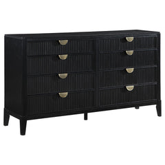 Avalon Black 8-Drawer Dresser