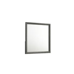 Clytemnestra Modern Style Mirror Made with Wood in Gray
