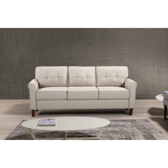 Mid-Century 3-Seater Sofa, Tufted Couch for Living Room, Apartment, Guest Room & Home Office