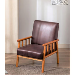25'' Wide Classic Mid-Century Modern Arm Chair, Dark Brown