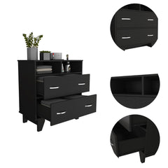 2-Drawer 2-Shelf Dresser Wenge