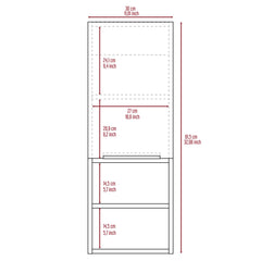 Legend Bathroom Cabinet, with Two Internal Shelves, Two External Shelves and Single Door, White