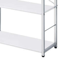 Avalon White & Chrome Finish Bookshelf