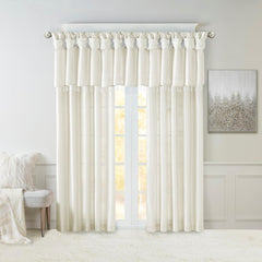 Olympus Tab Lined Window Curtain Panel White 50x95"