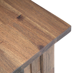 Hector - Narrow Side Table - Rustic Natural Aged Brown