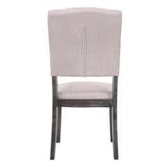 Quasar and Weathered Grey Oak Tufted Back Side Chairs (Set of 2)