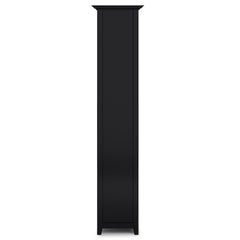 Atlas 30 inch Solid Wood 5 Shelf Bookcase in Black