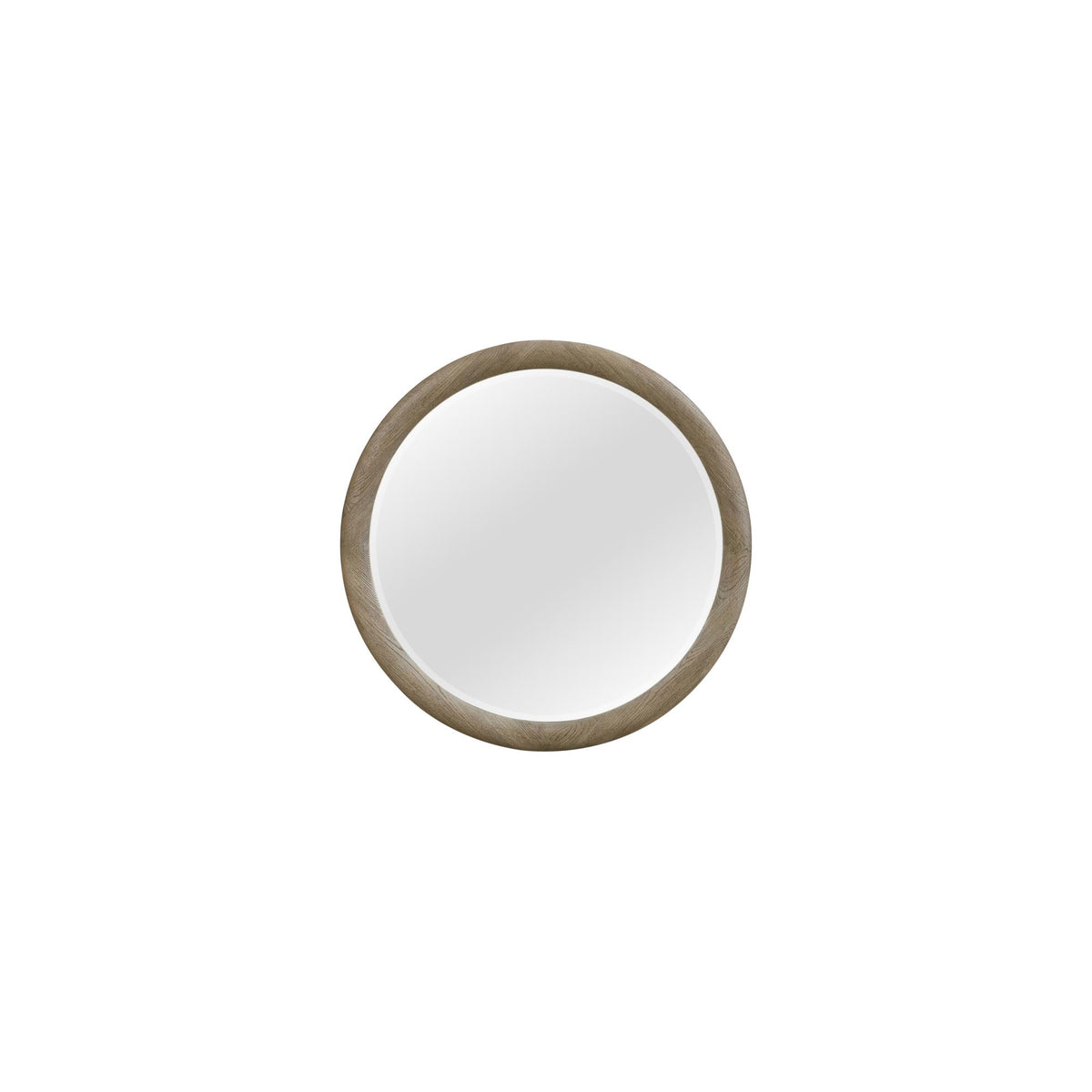 English Knotty Oak Inspired Round Mirror