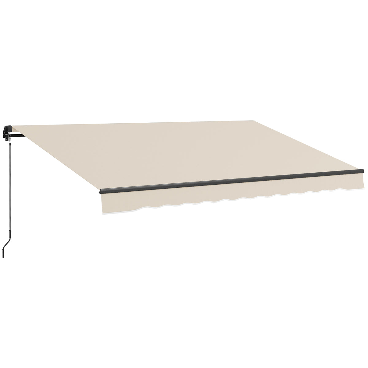 13' x 10' Retractable Awning, 280gsm UV Resistant Sunshade Shelter for Deck, Balcony, Yard, Beige