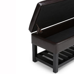 Gallery - Storage Ottoman Bench with Open Bottom - Tanners Brown