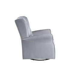 Infinity Gray Fabric Glider Chair with Swivel