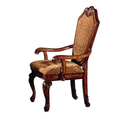 Epimetheus De Ville Fabric & Cherry Arm Chair (Set of 2)