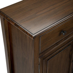 Celestia Solid Wood Entryway Storage Cabinet in Rustic Natural Aged Brown