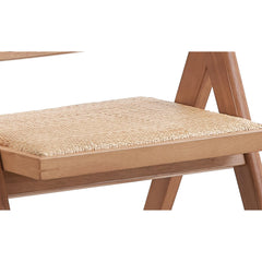 Tale Rattan & Natural Finish Arm Chair (Set of 2)