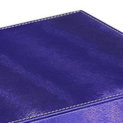 Record Case with 2 Slots and Earrings Hanger, Blue