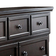 Armageddon Transitional Style Dressing Table With Hidden Drawers, Dark Brown
