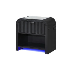 Legend Black and White Nightstand