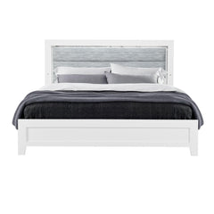 SUMMIT WHITE QUEEN BED WITH LED