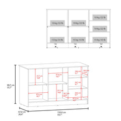 Archive Kitchen Island, Three Open Shelves, Two Cabinets Doors With Interior Storage Option, Floorstanding Island, Kitchen Organizer And Decor