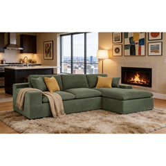 Coffee-Bean Like Upholstered Full Compressed Sectional