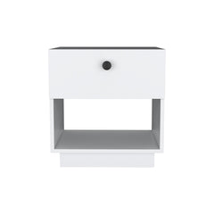 Nightstand Viliigili, One Drawer, White Finish