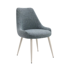 Eternity Light Blue Boucle & Bone White Table Side Chair (Set of 2)