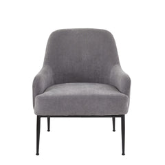 Iphigenia Velvet Accent Chair, Modern Upholstered Armchair with Metal Legs, Comfy Side Chair for Living Room Bedroom